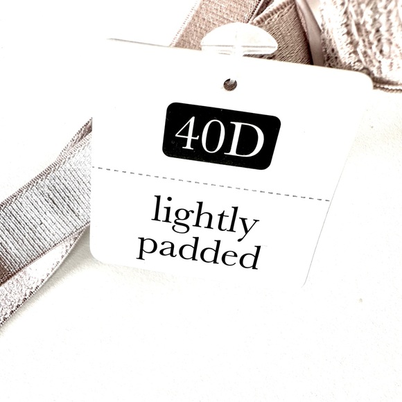 Rene Rofe Lightly Padded Underwire Size 40D Nude Lace Bra Adjustable Straps NWT - Picture 6 of 6